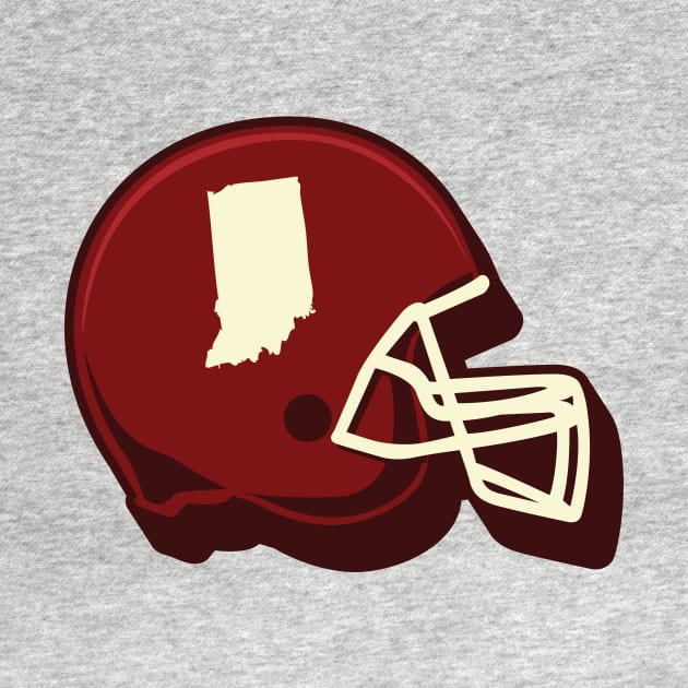 Indiana Outline Football Helmet by SLAG_Creative